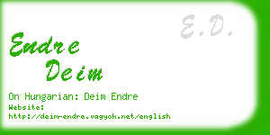 endre deim business card